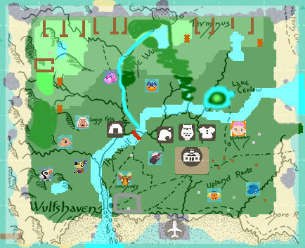 Overlay of The Steerswoman Map and Opalvale Map for planned modifications